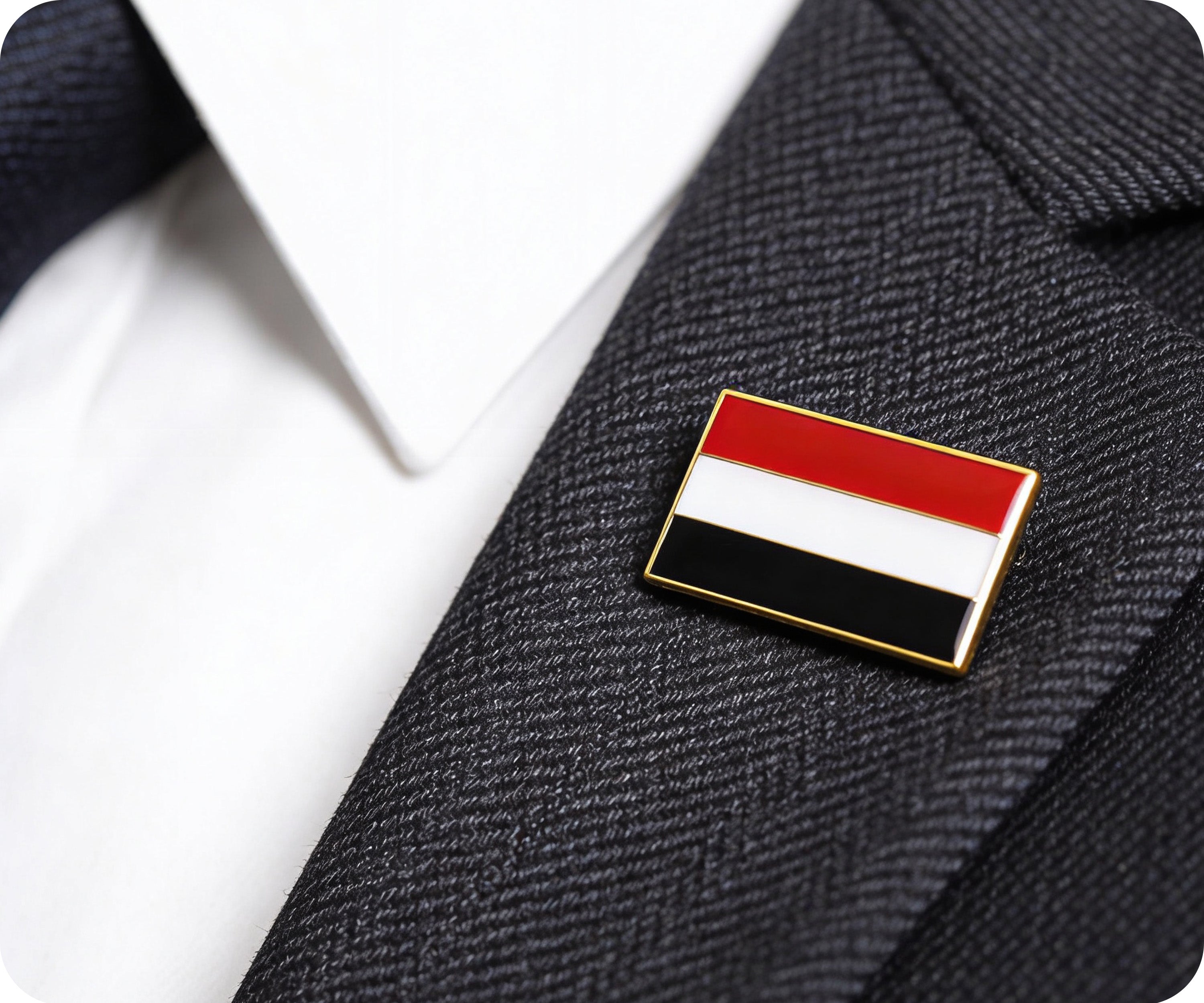 Insignia de pin con la bandera rectangular de Yemen Imagen secundaria del producto