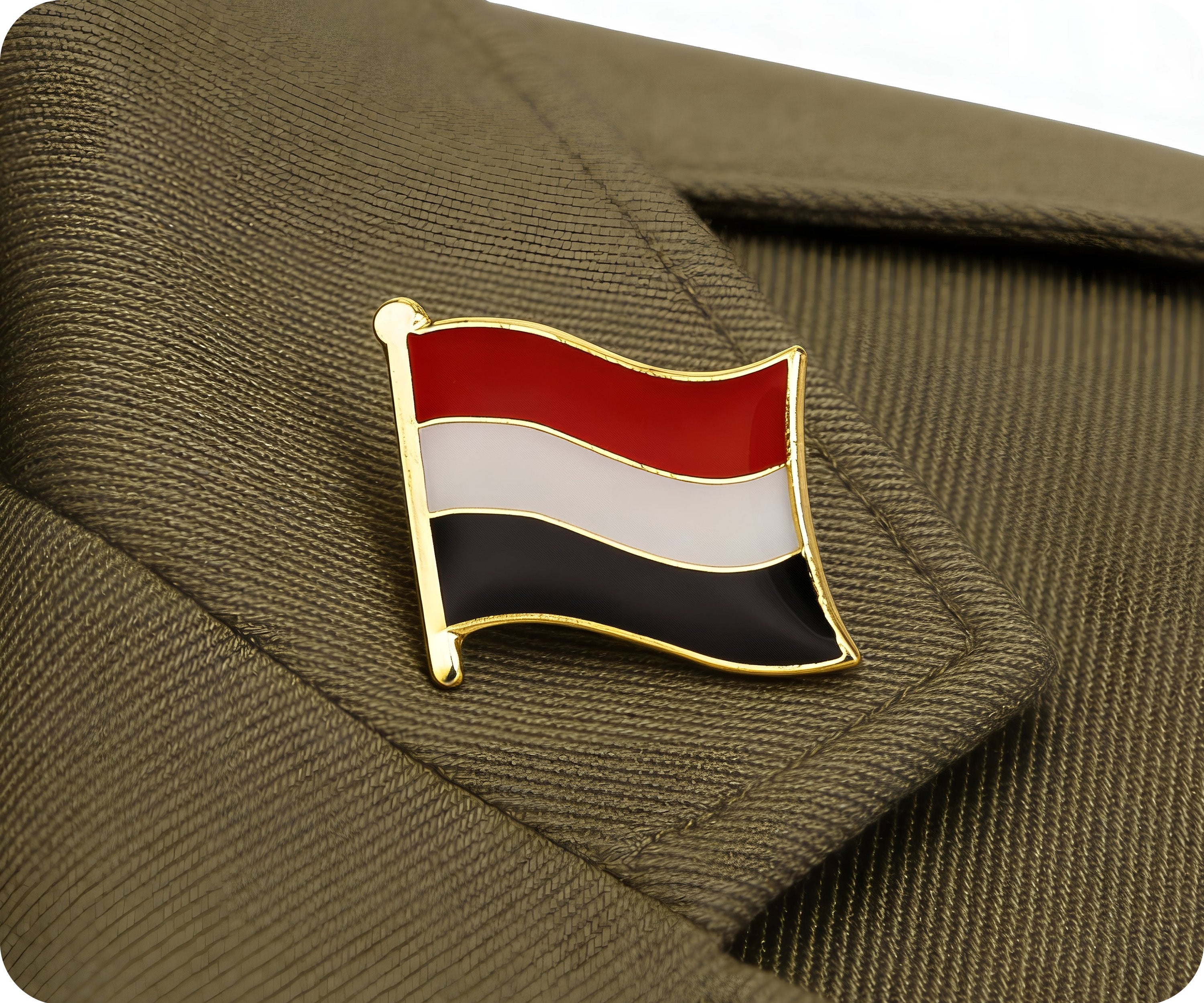 Yemen Crest Flag Pin Badge