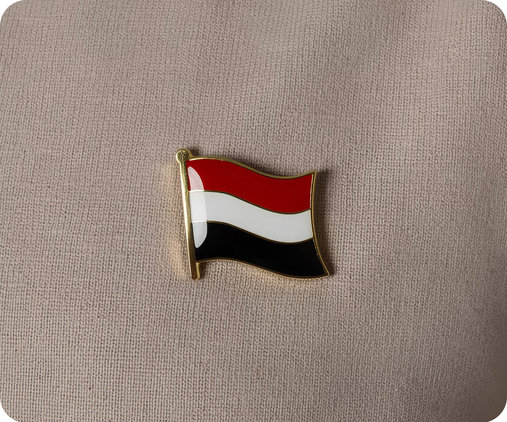Yemen Crest Flag Pin Badge