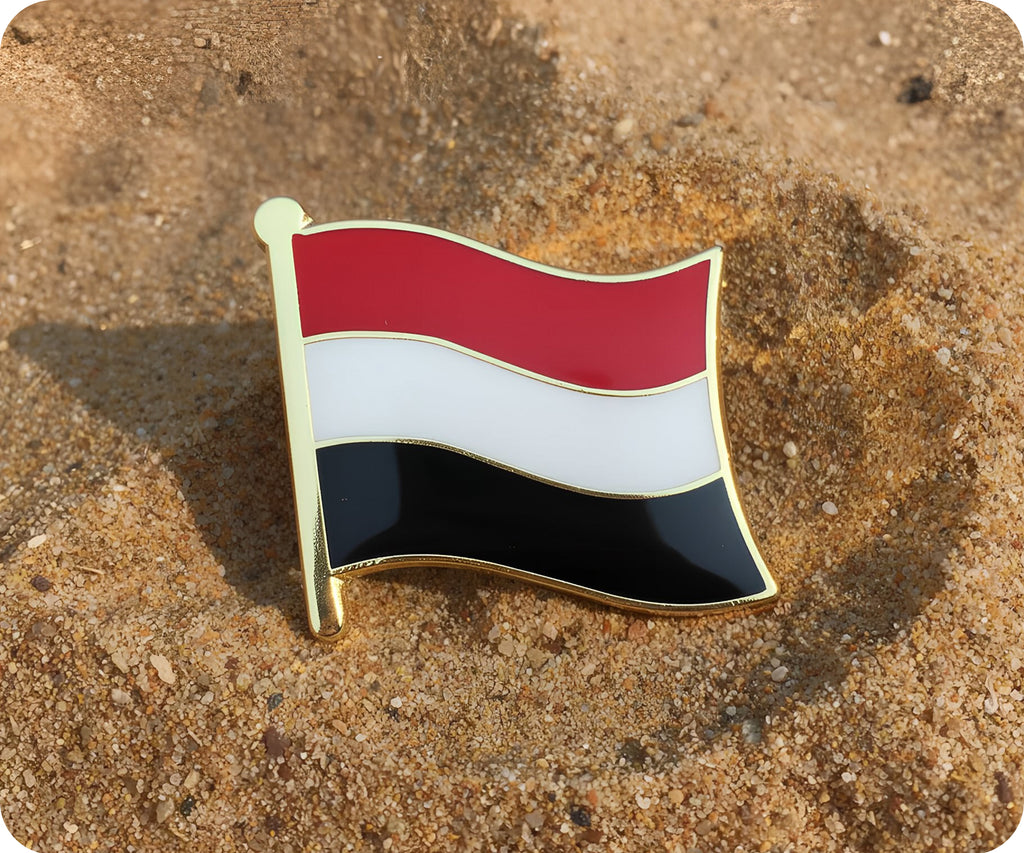Yemen Crest Flag Pin Badge