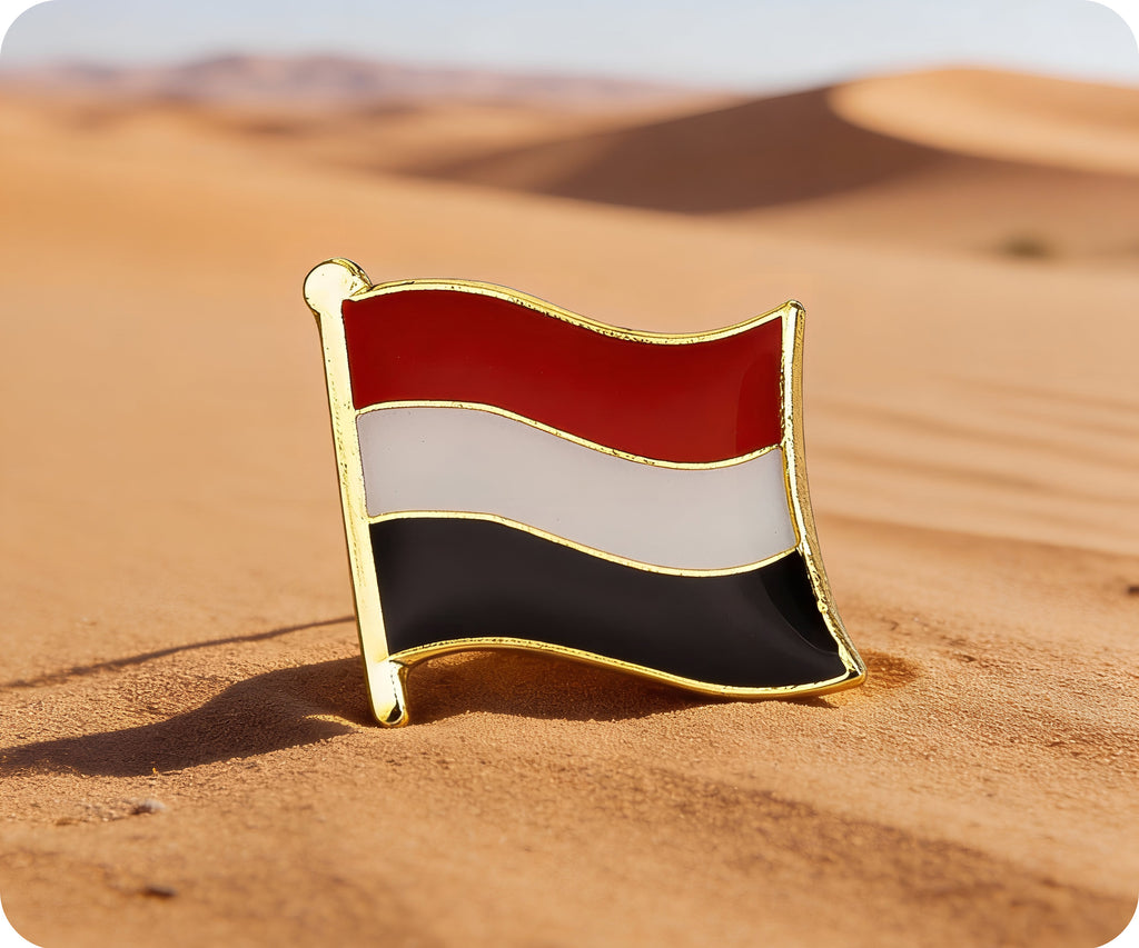 Yemen Crest Flag Pin Badge