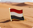Yemen Crest Flag Pin Badge