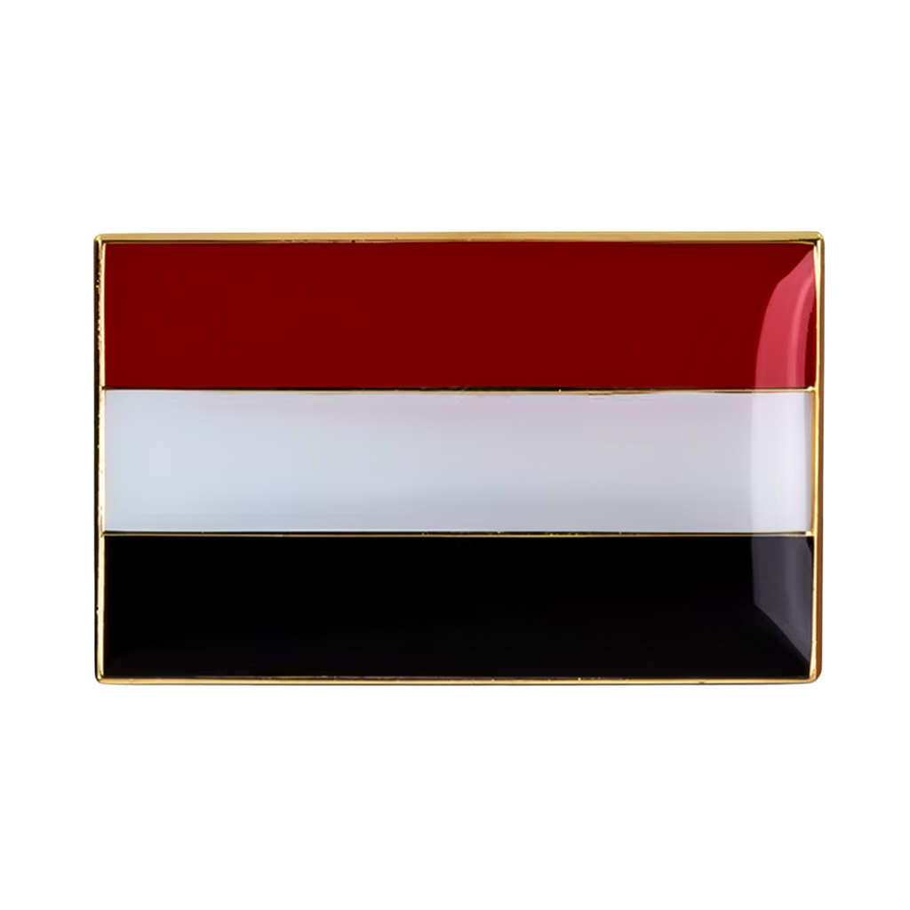 Yemen Rectangle Flag Pin Badge