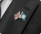 United Kingdom & Yorkshire White Rose Friendship Pin Badge