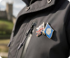 United Kingdom & Yorkshire White Rose Friendship Pin Badge