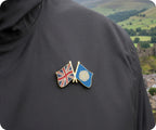 United Kingdom & Yorkshire White Rose Friendship Pin Badge