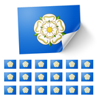 20 X Yorkshire Rose Flag Stickers