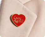 You Make A Difference Heart Pin Badge