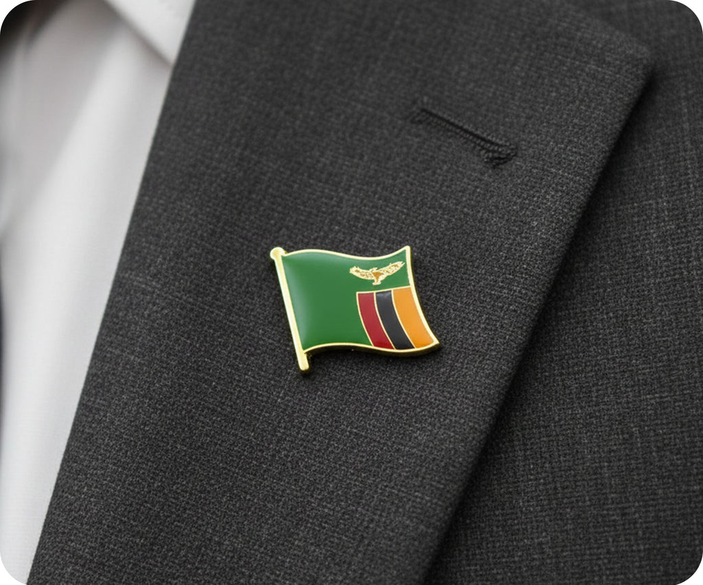 Zambia Flag Pin Badge