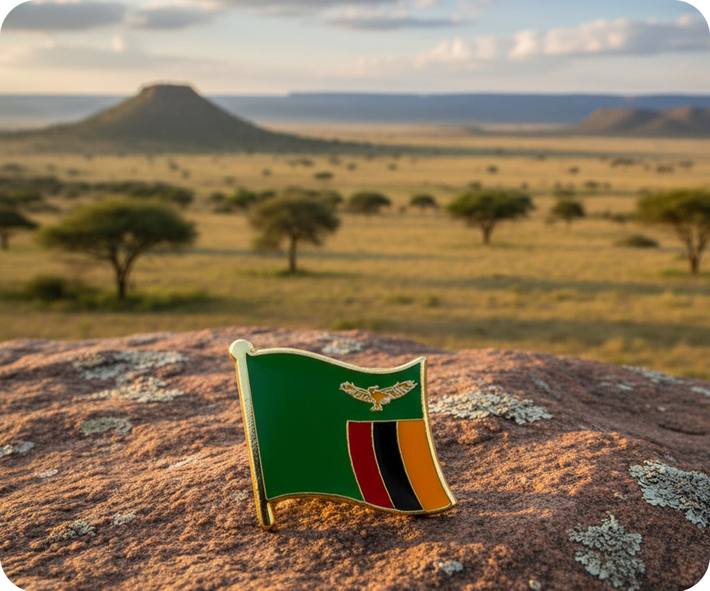 Zambia Flag Pin Badge