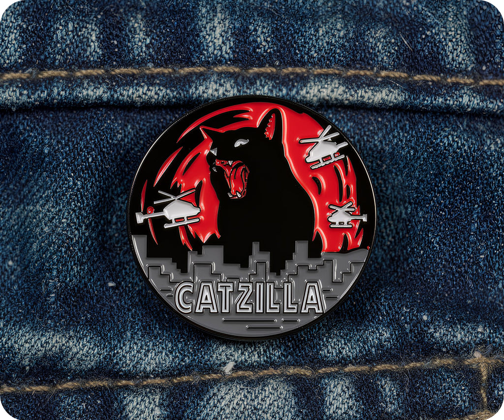 Catzilla Pin Badge
