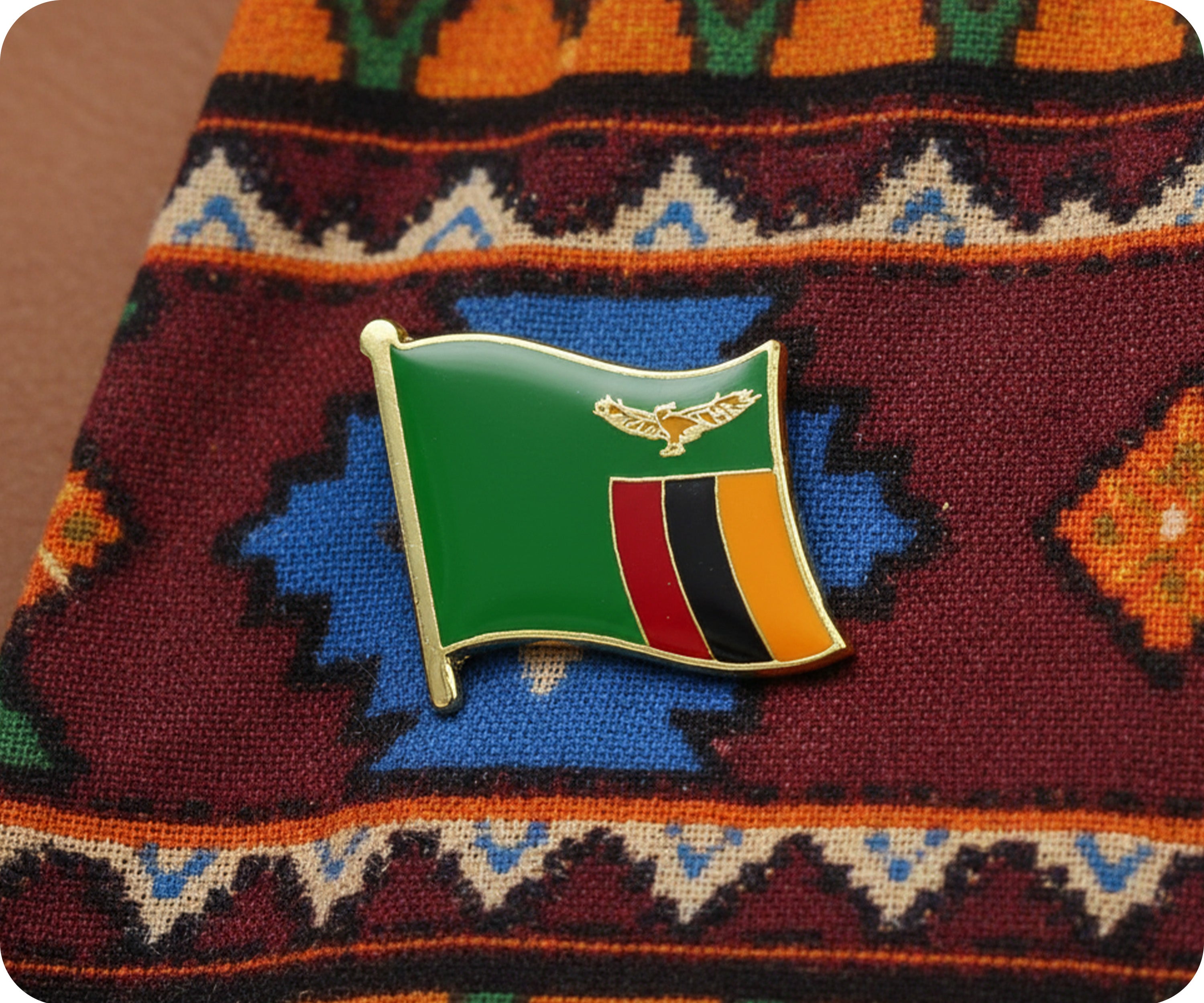 Zambia Flag Pin Badge