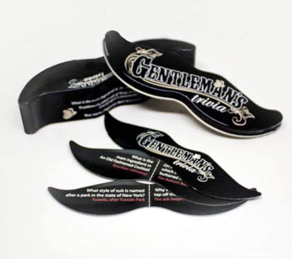 Gentleman's Trivia Card Quiz Game - Moustache Tin Gift Funny Stocking Filler
