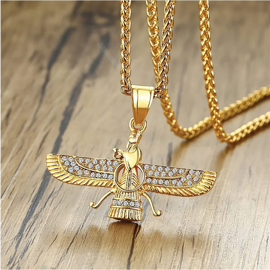 Pt Farvahar of Iran Persian Gift Pendant Iran Persian Necklace