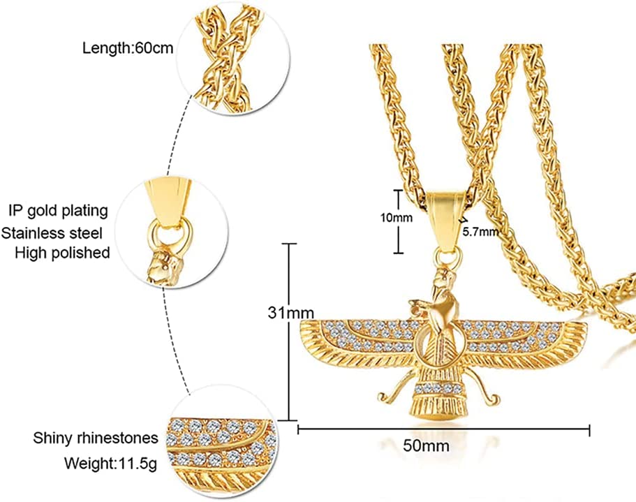 Pt Farvahar of Iran Persian Gift Pendant Iran Persian Necklace