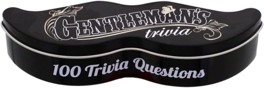 Gentleman's Trivia Card Quiz Game - Moustache Tin Gift Funny Stocking Filler