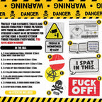 Fridge Survival Kit - 40 Novelty Food Anti Theft Stickers Students Offices Work Gift Box,