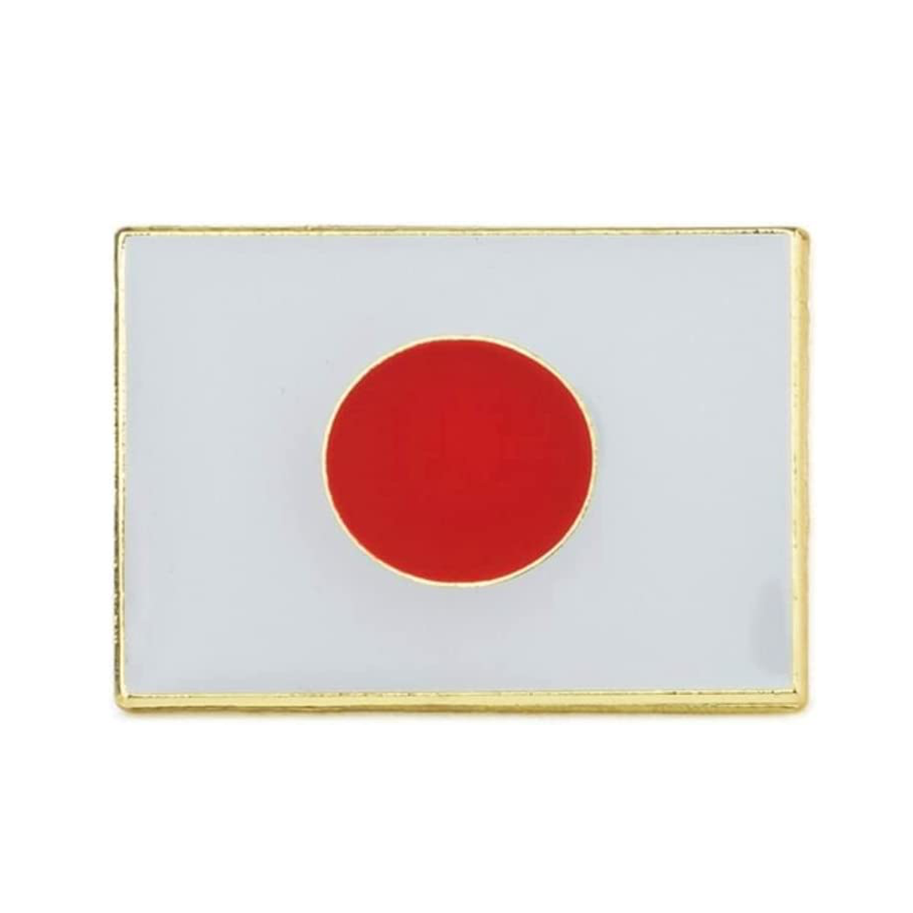 Pin con forma de bandera de Japón en forma de rectángulo Imagen principal del producto