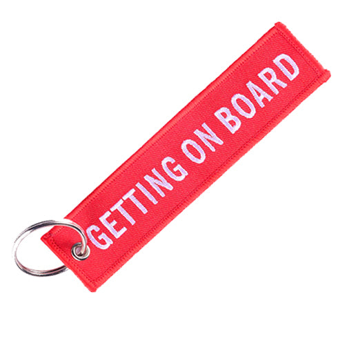 Getting On Board Fabric Luggage Keyring Main image