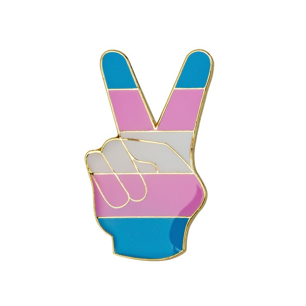 Pin con la bandera de la paz de las personas transgénero Imagen principal del producto