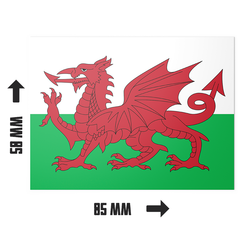 20 pegatinas con la bandera de Gales Imagen secundaria del producto